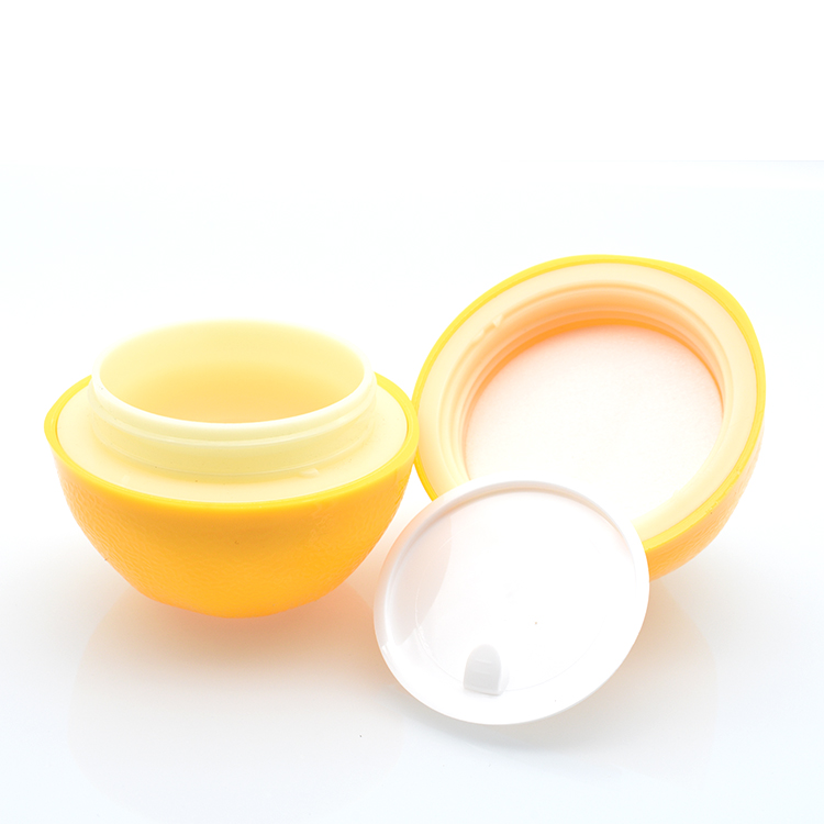 Free Sample peach shape empty 30ml plastic jar bottle as fruit shape for skin care cream