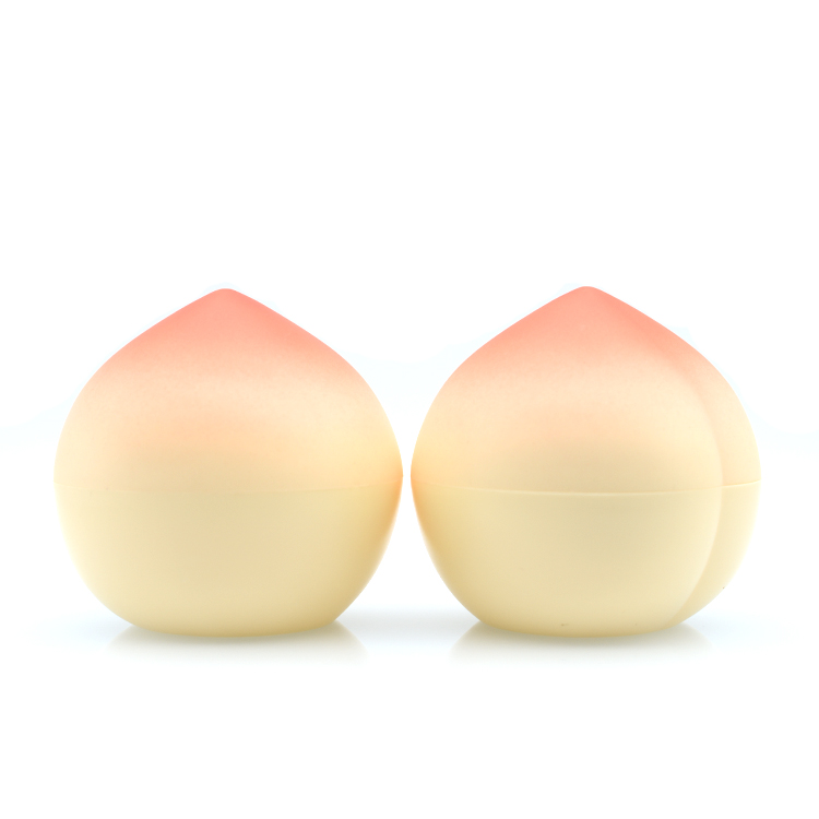 Free Sample peach shape empty 30ml plastic jar bottle as fruit shape for skin care cream