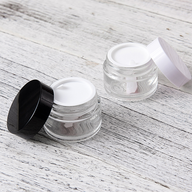 Free Samples 15g 20g 30g 50g 100g Empty Matte Black green Blue Frosted Clear glass Jar For Face Cream
