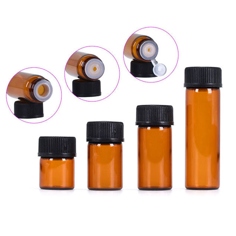 Free Samples 1Ml 2Ml Small Size Empty Glass Bottle,Mini Glass Tube,Essential 5Ml Oil Bottle With Screw Cap