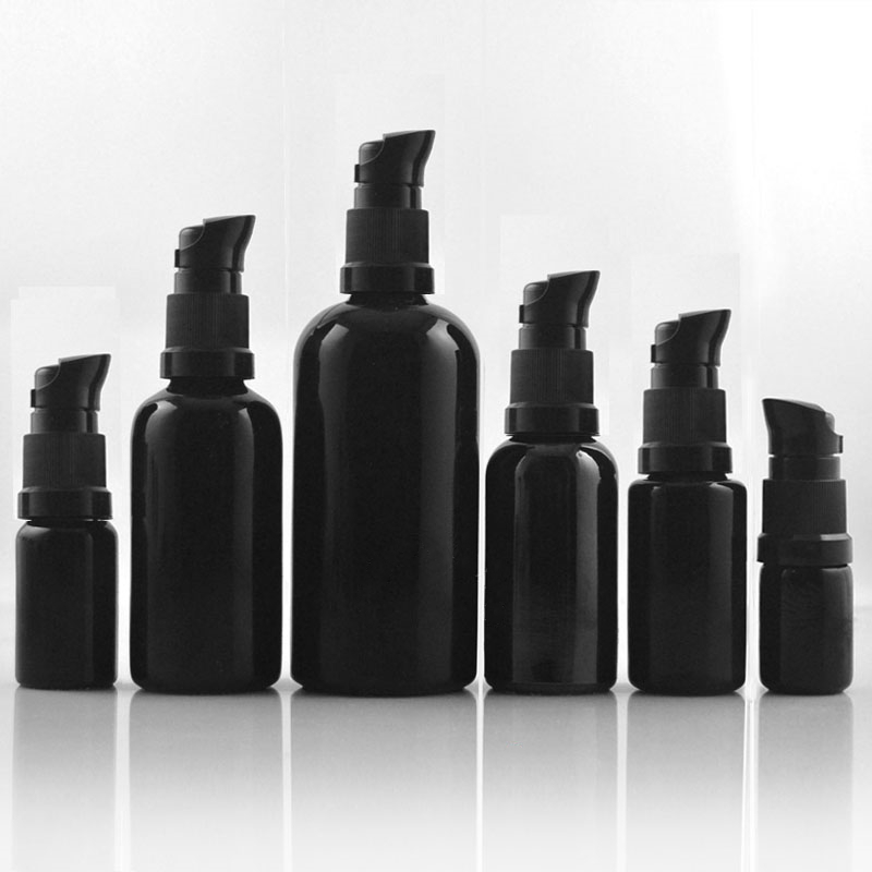 Free Samples Custom Size matt Black Glass Bottle For Shampoo