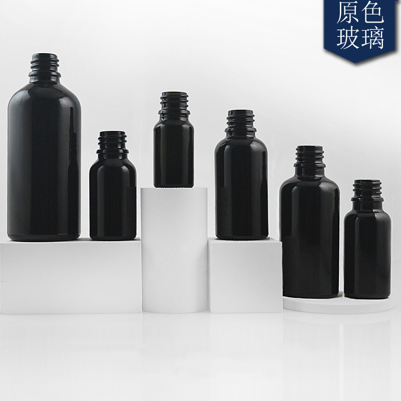 Free Samples Custom Size matt Black Glass Bottle For Shampoo