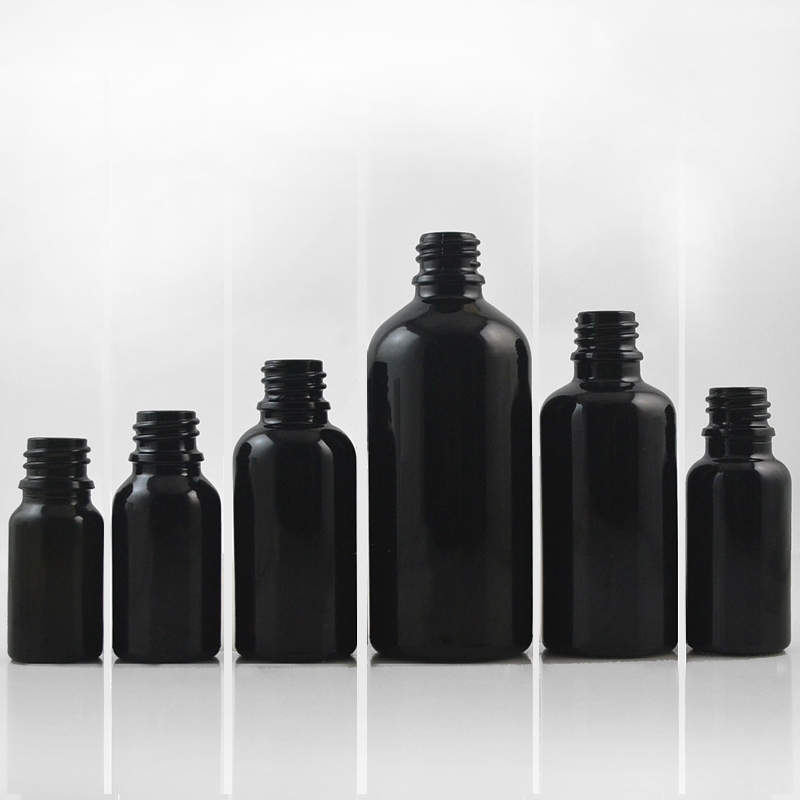 Free Samples Custom Size matt Black Glass Bottle For Shampoo