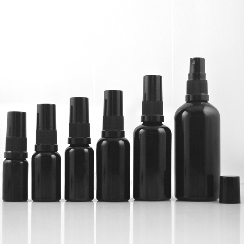 Free Samples Custom Size matt Black Glass Bottle For Shampoo