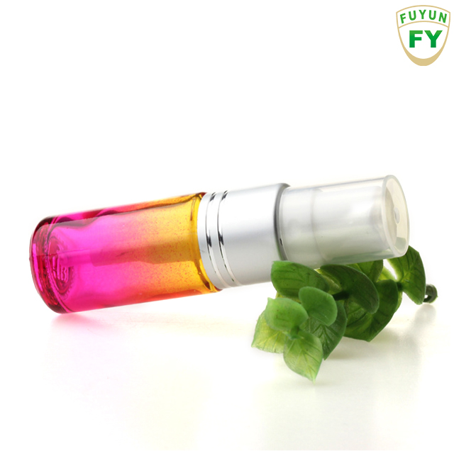Free Samples Luxury 5ml Colorful Oblate Shape Glass Mist Spray Perfume Bottle