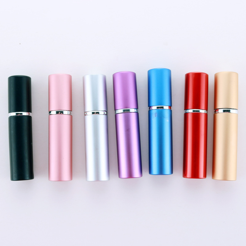 Free Shipping Mini 5ml Aluminum Pocket Perfume Glass Bottle