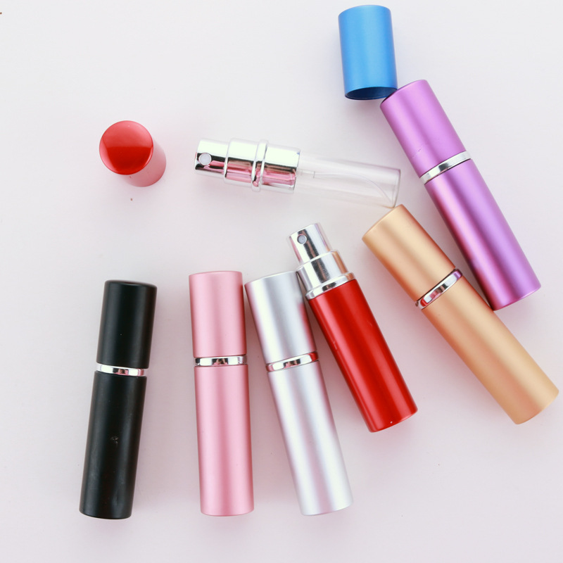 Free Shipping Mini 5ml Aluminum Pocket Perfume Glass Bottle