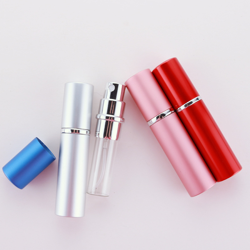 Free Shipping Mini 5ml Aluminum Pocket Perfume Glass Bottle