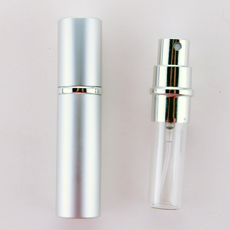 Free Shipping Mini 5ml Aluminum Pocket Perfume Glass Bottle