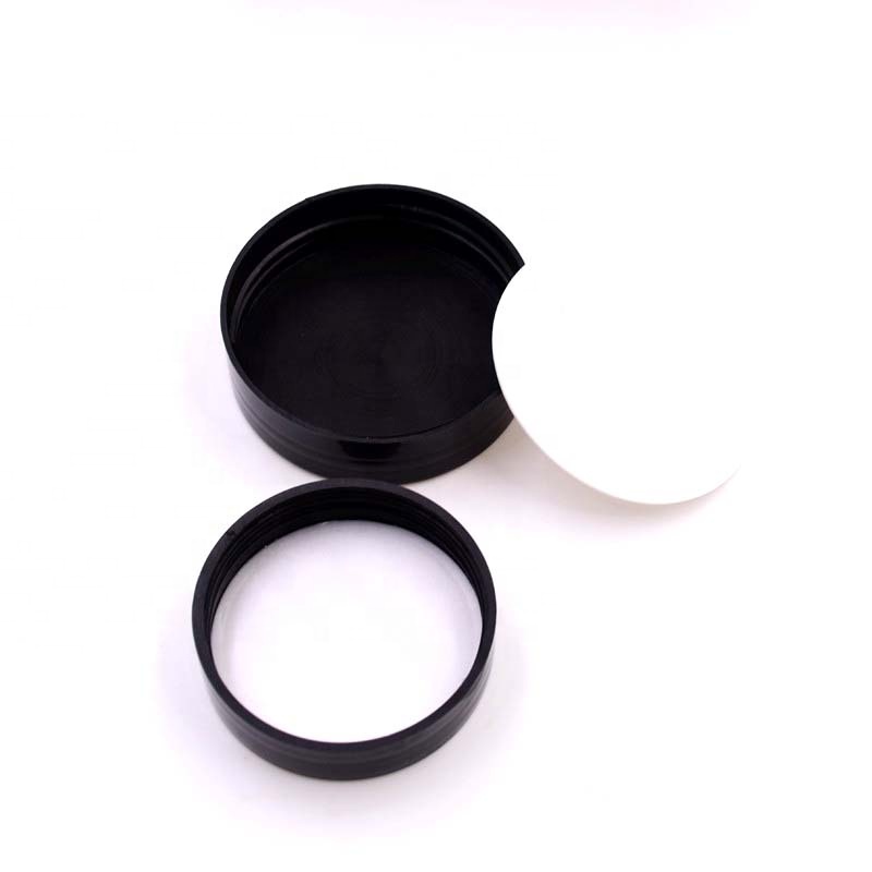 Free sample 110ml 230ml round kitchenware candle jar candles holder straight side glass jar with airtight black plastic lids