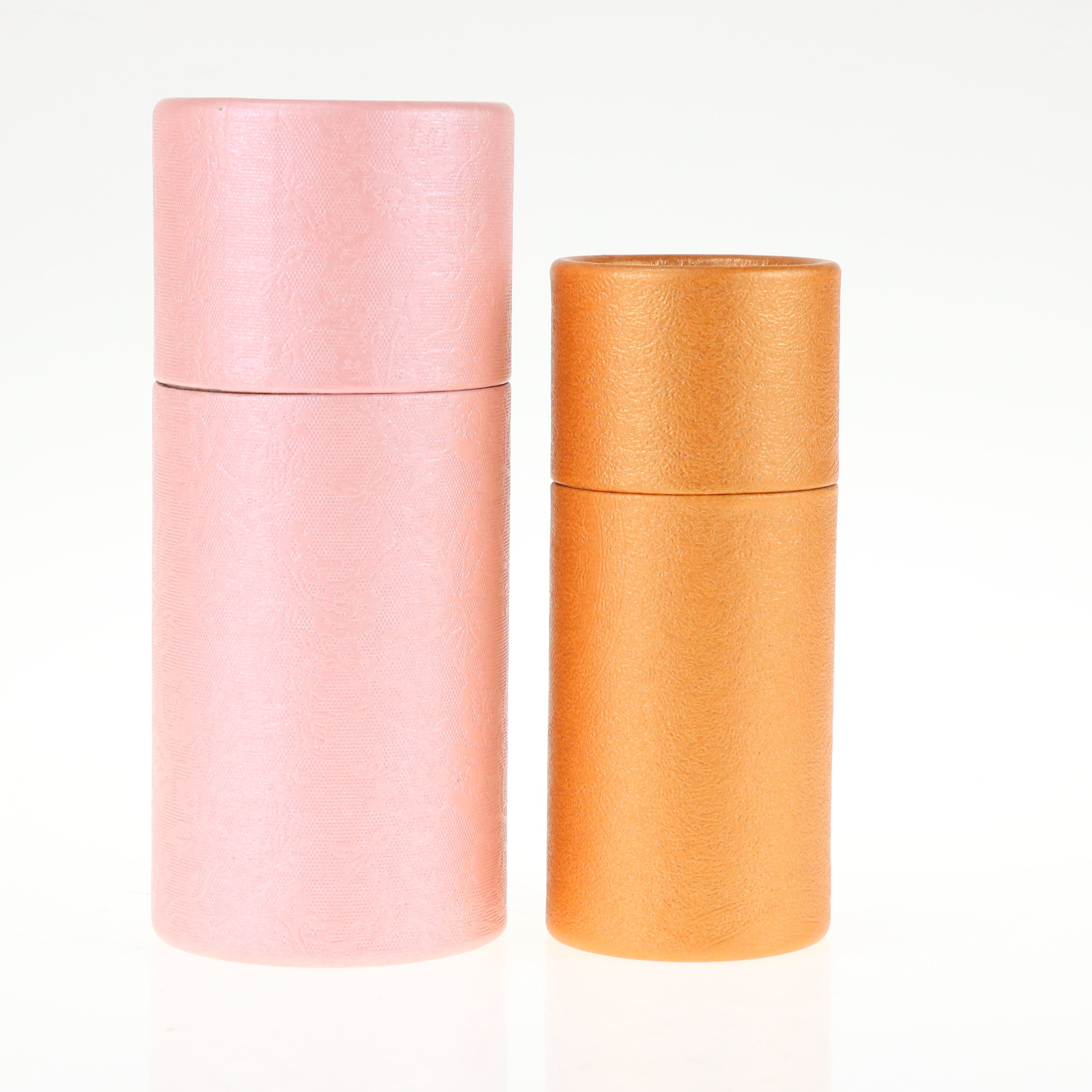 Free sample 15ml 30ml 50ml 100ml black recycled paper tube container for glass dropper bottle