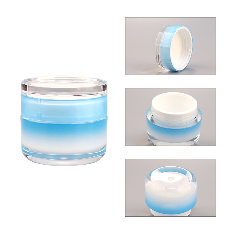 Free sample 20g acrylic double wall cosmetic empty jar