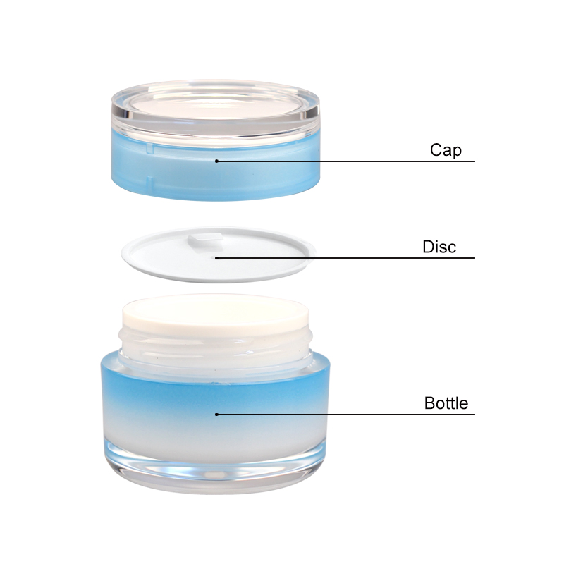 Free sample 20g acrylic double wall cosmetic empty jar