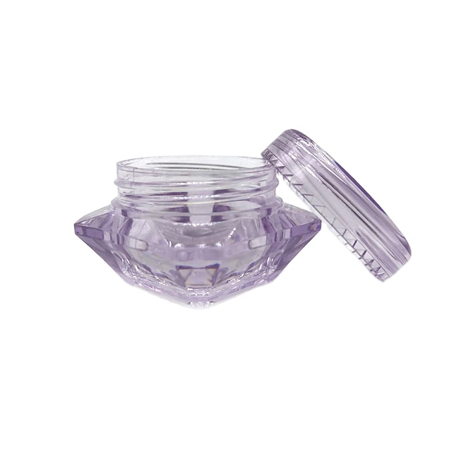 Free sample 3g 5g plastic cosmetic cream jar with colored lids
