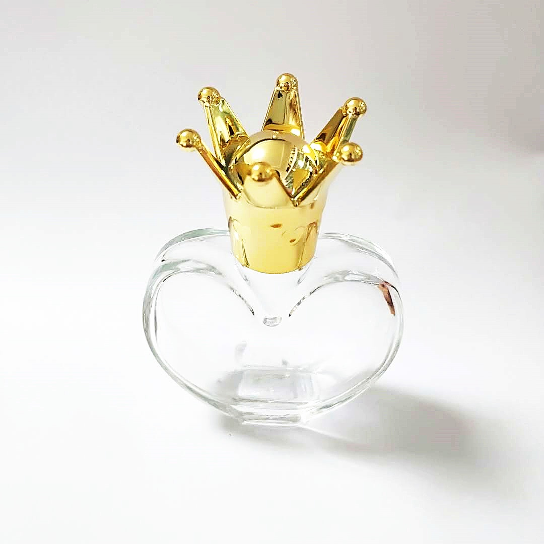 Free sample 40ml heart shape perfume bottle glass
