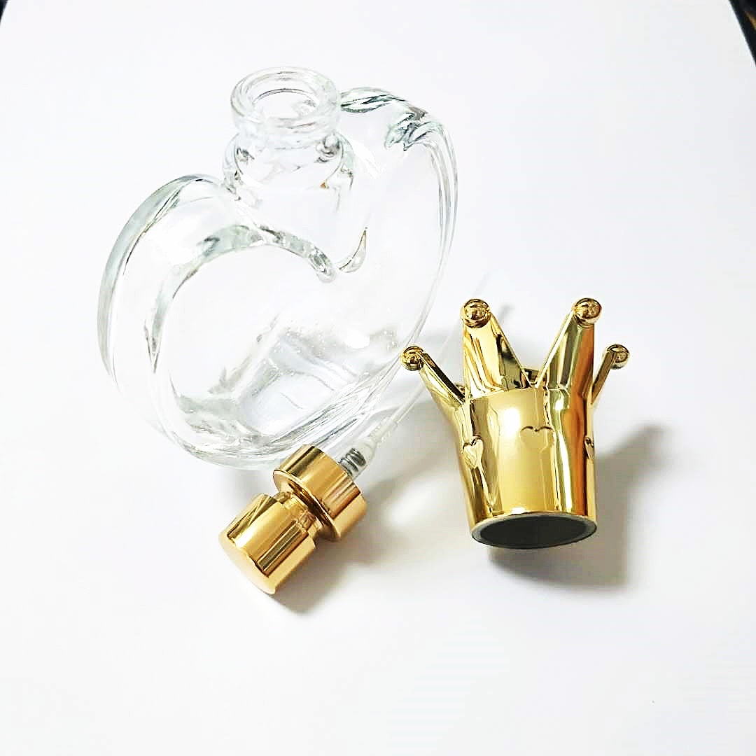 Free sample 40ml heart shape perfume bottle glass