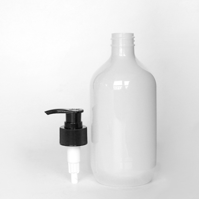 Free sample 500 ml pet plastic lotion bottle with pump for shampoo