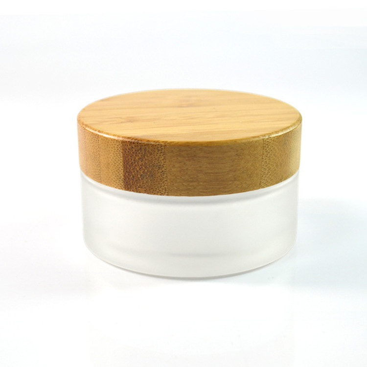 Free sample 5g 15g 30g 50g 100g Eco Cosmetic Containers Matte Beauty Gel Jar with Bamboo Lid