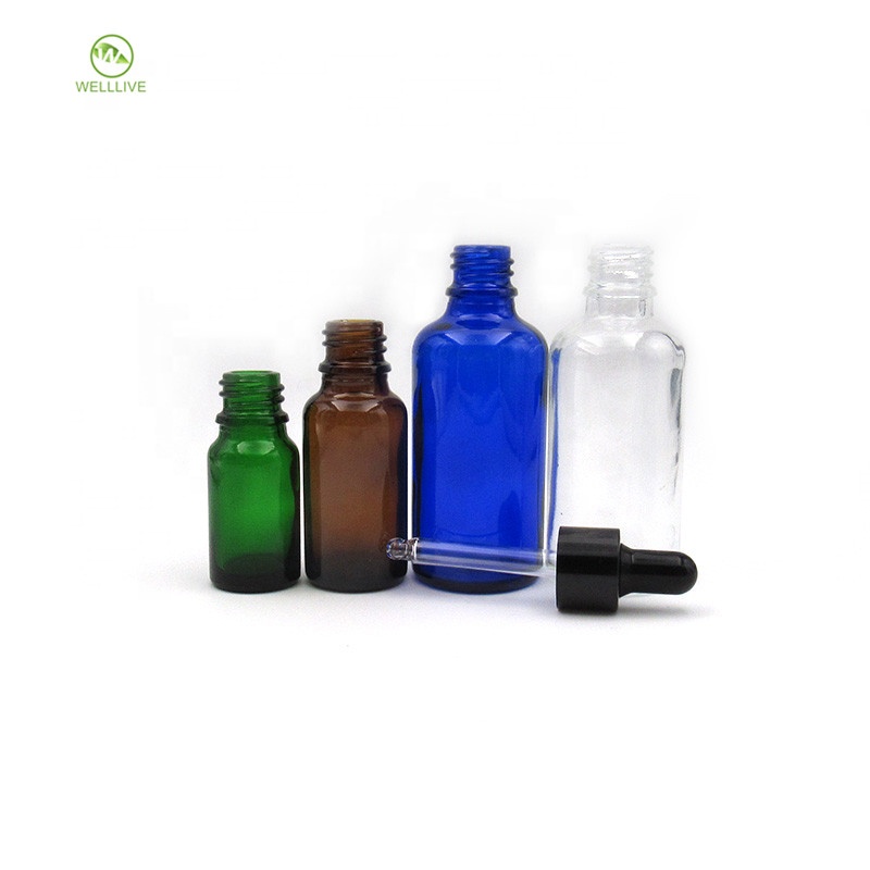 Free sample 5ml 10ml 15ml 20ml 30ml 50ml 100ml green chloroform liquid glass tincture dropper bottle