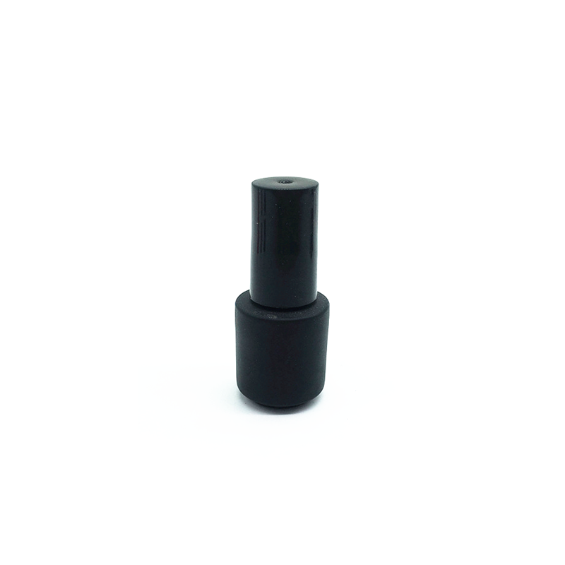 Free sample 5ml 7ml 9ml 10ml 11ml 13ml 14ml 15ml frosted matte black empty glass uv gel nail polish bottle with brush