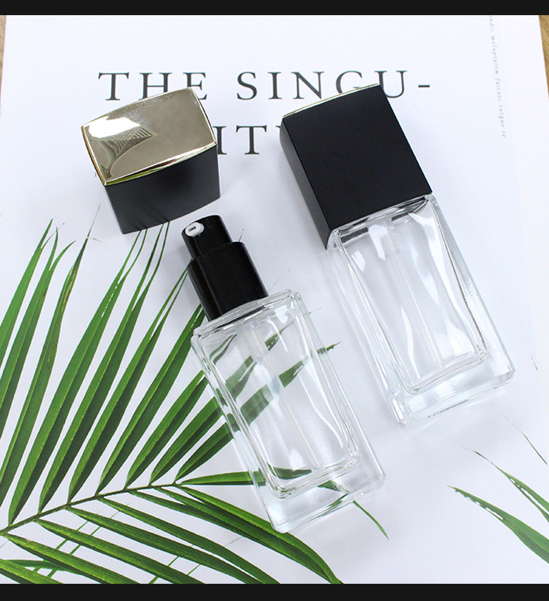 Free sample High Quality 30ML Luxury Glass Makeup Foundation Bottle