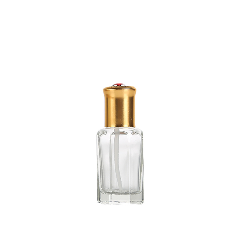 Free sample New design square 3ml 6ml 9ml 12ml roll on bottle roller bottle essential oil bottle for fragrance