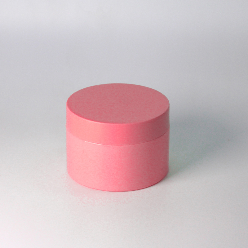 Free sample colored pink jar 120ml plastic facial cream lotion jar pet round cream jar
