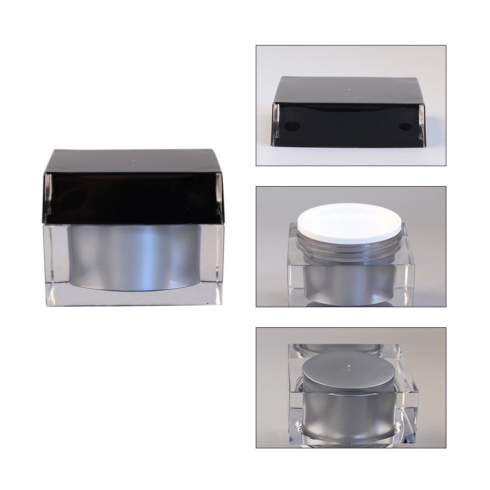 Free sample cosmetic packaging face cream jar square cosmetic cream container pot