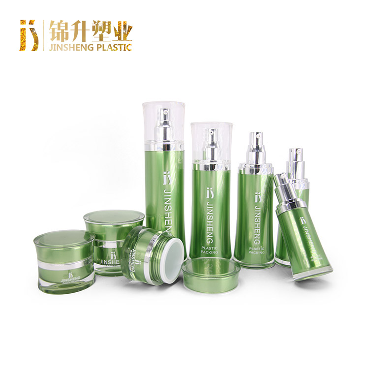 Free sample custom green 30g luxury empty face acrylic cosmetic cream container jar