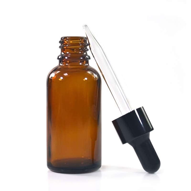 Free sample customized color gold silver black aluminum cap 30ml 50ml 100ml essential oil glass dropper bottle
