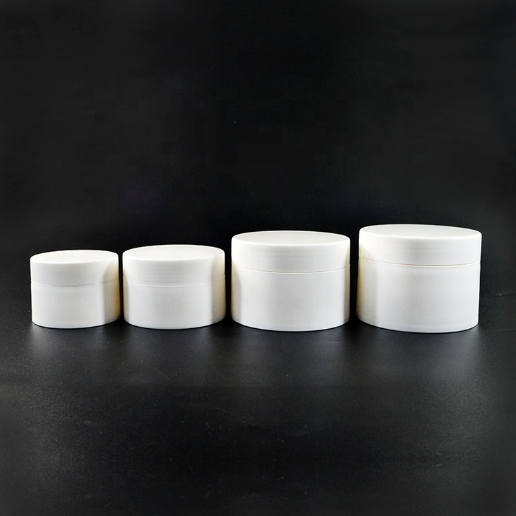 Free sample empty black white 30g 50g 100g 120g cosmetic plastic jar