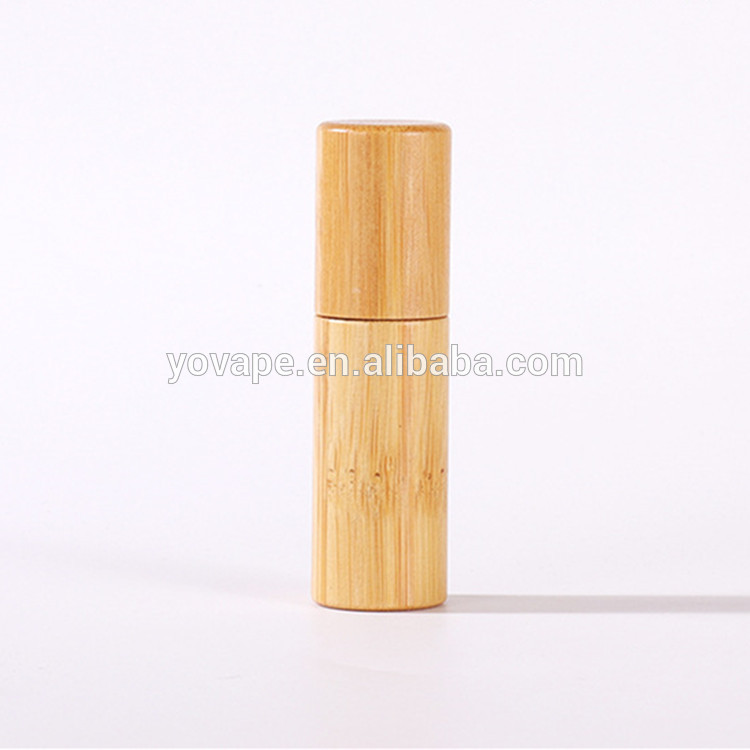 Free sample & fast shipping 3ml 5ml 10ml Essential Oil original bamboo shell perfume roll on glass Bottle with real wood Lid/cap