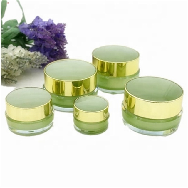 Free sample high quality acrylic pink rose gold cosmetic cream jar 5g 10g 15g 20g 30g 50g