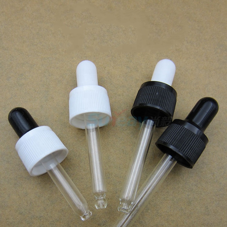 Free sample printed glass bottle pink blue black 30ml dropper glass essential oil bottle 50ml 100ml 15ml 10ml with plastic lids