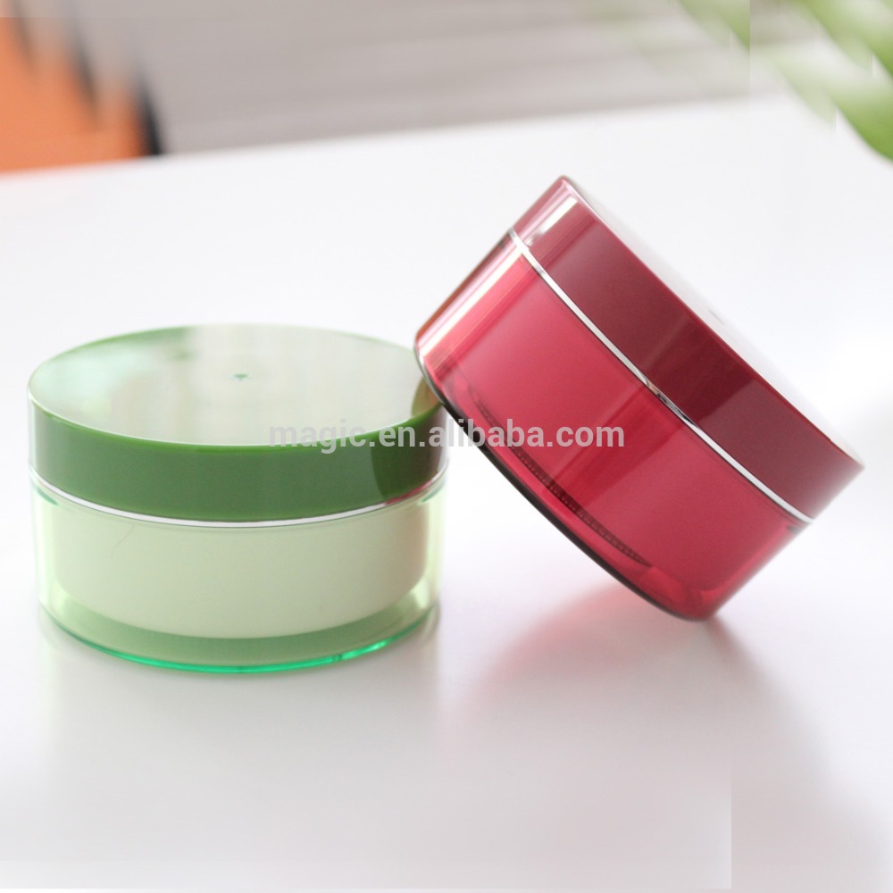 Free sample skin care cosmetic containers luxury airless pp cream jar 50ml 100ml 200ml 300ml 500ml