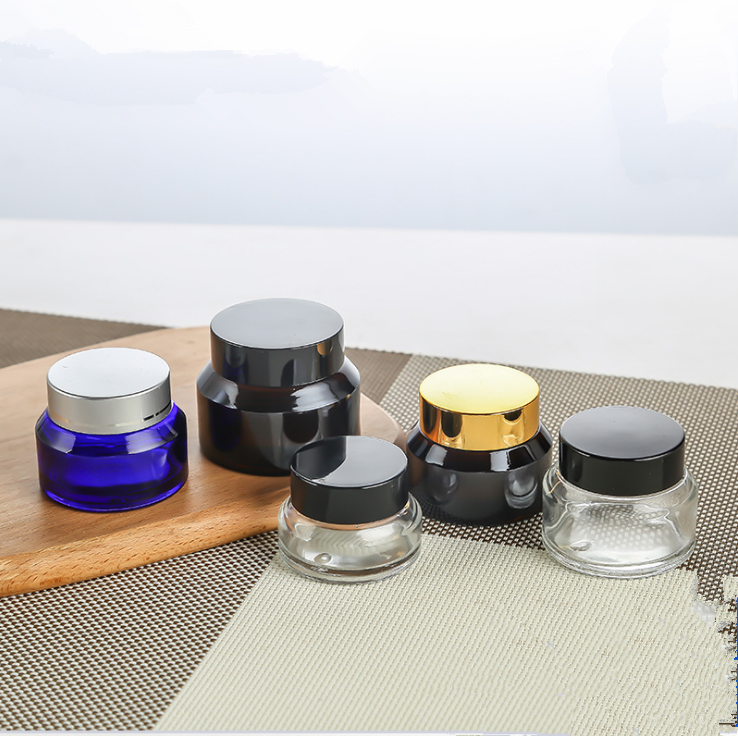 Free sample worldwide cream jar cosmetic glass cosmetic jars amber glass bottle