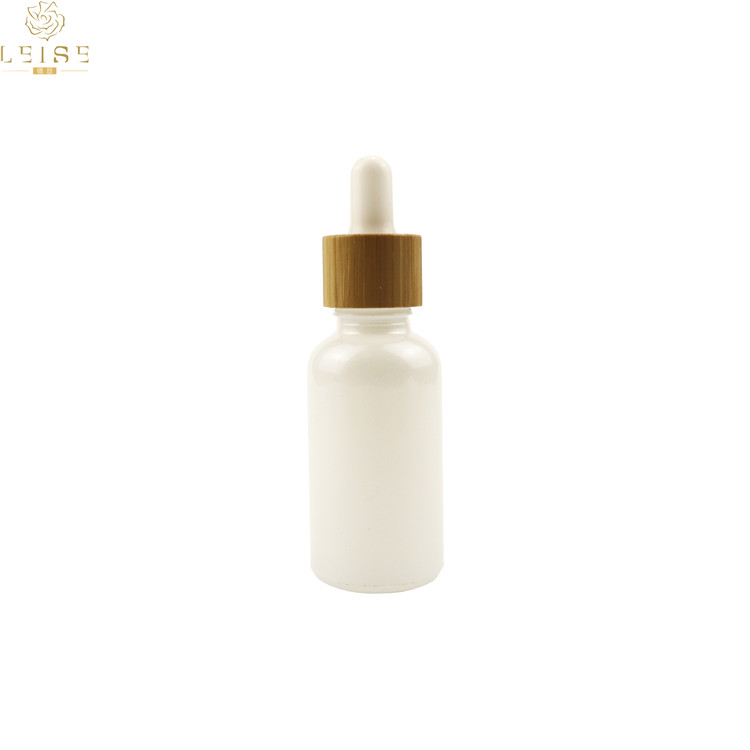 Free samples 10ml 15ml 30ml amber blue greenmatte black e liquid glass dropper bottles with bamboo screw cap