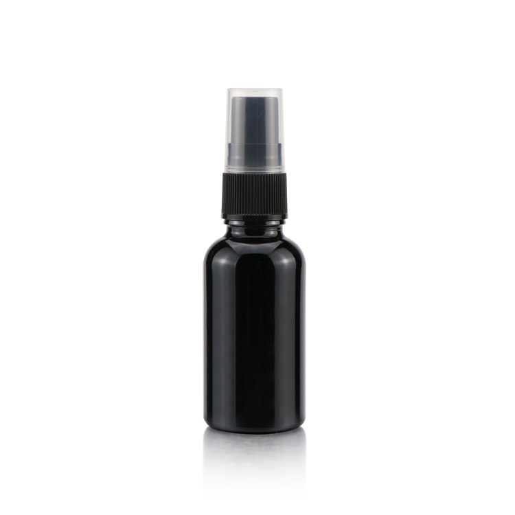 Free samples 10ml 30ml 100ml matt black glass frosted perfume bottle with pump spray cap wholesales
