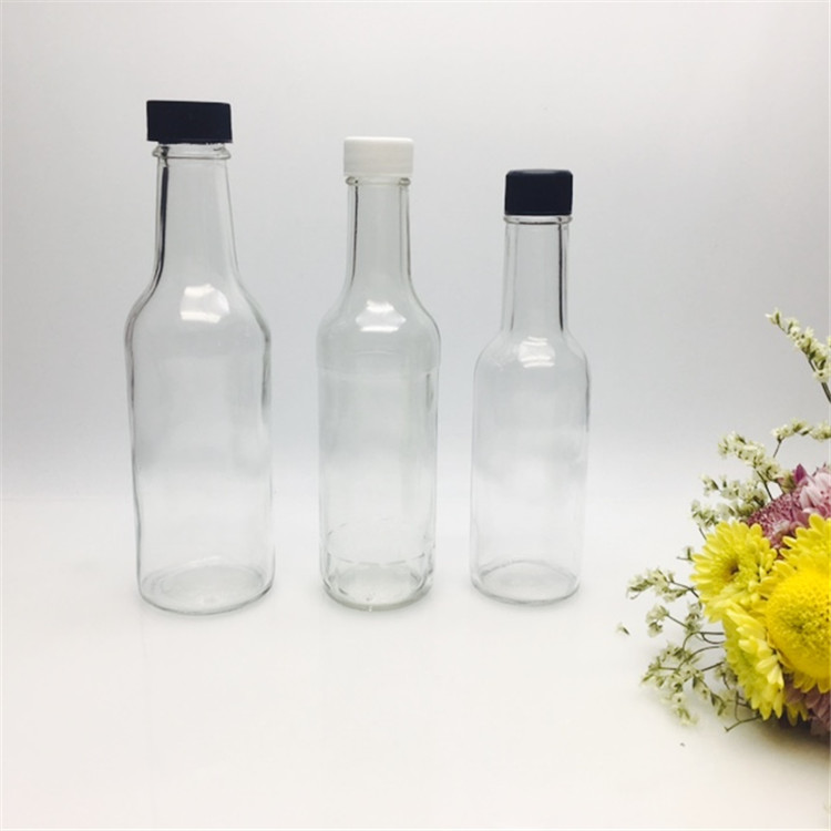 Free samples !!! 150ml 180ml 250ml glass chili pepper /hot sauce bottles plastic cap
