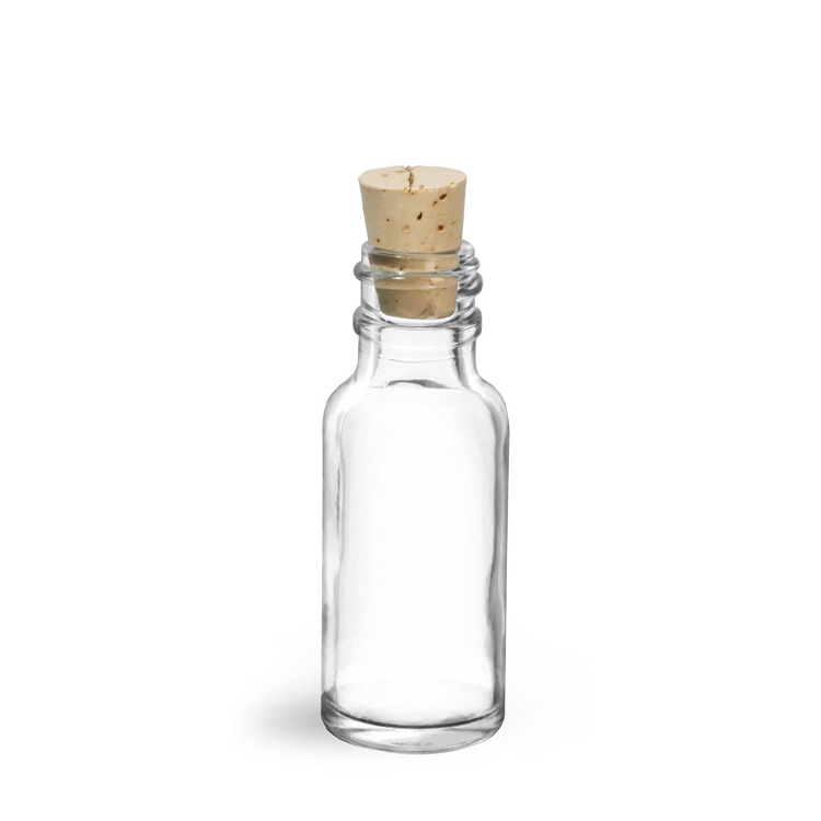 Free samples 20ml 30ml 50ml custom design blue clear pharmaceutical boston round glass bottle