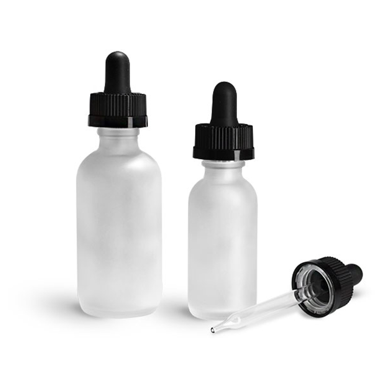 Free samples 20ml 30ml 50ml custom design blue clear pharmaceutical boston round glass bottle