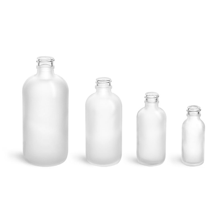 Free samples 20ml 30ml 50ml custom design blue clear pharmaceutical boston round glass bottle