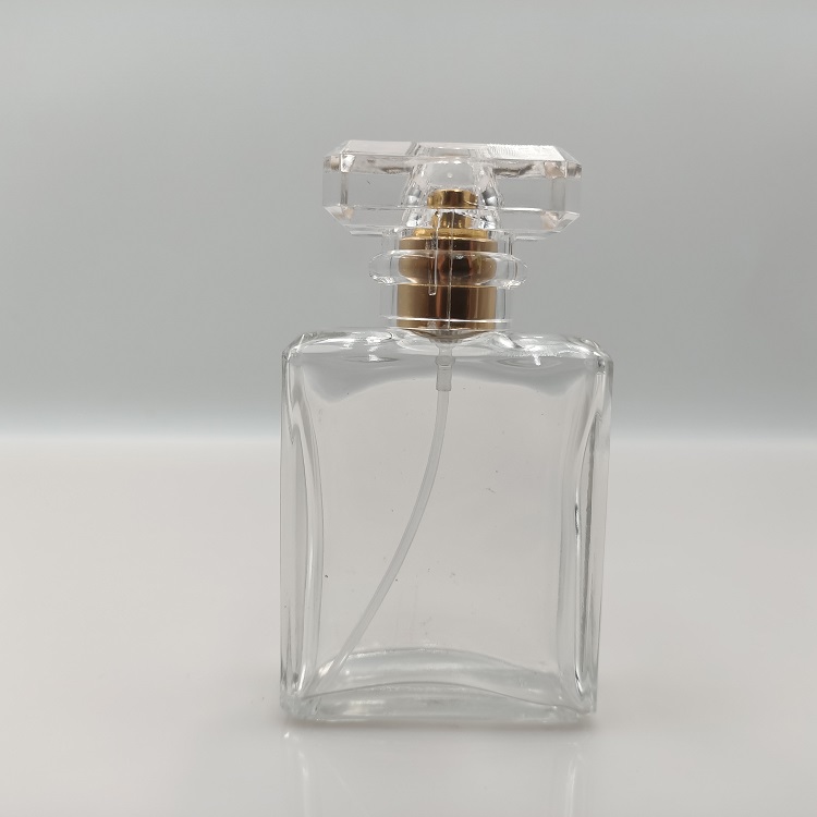Free samples 30ml 50ml 100ml rectangle glass black transparent perfume atomizer spray bottle brand cologne perfume glass bottle