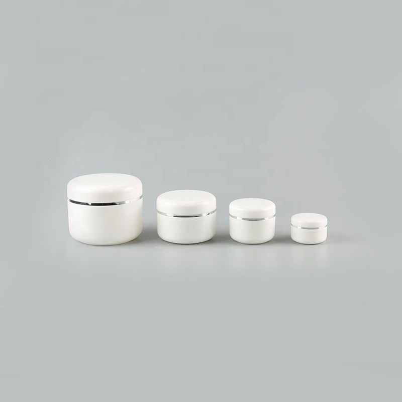 Free samples cosmetic packaging containers 50g 100g 150g 200g 250g white plastic face cream jar