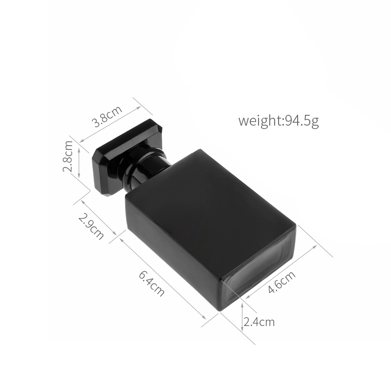 Free samples custom logo 30ml Empty Square black Luxury Spray perfume glass bottle