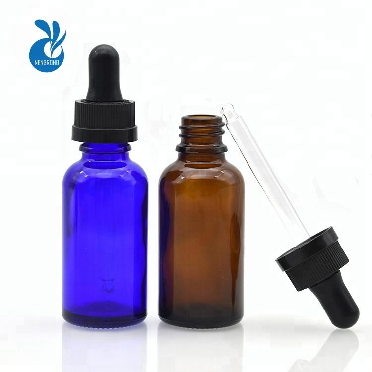 Free samples e liquid 5ml 10ml 15ml 20ml 30ml 50ml 100ml clear green blue amber glass dropper bottle with black childproof cap