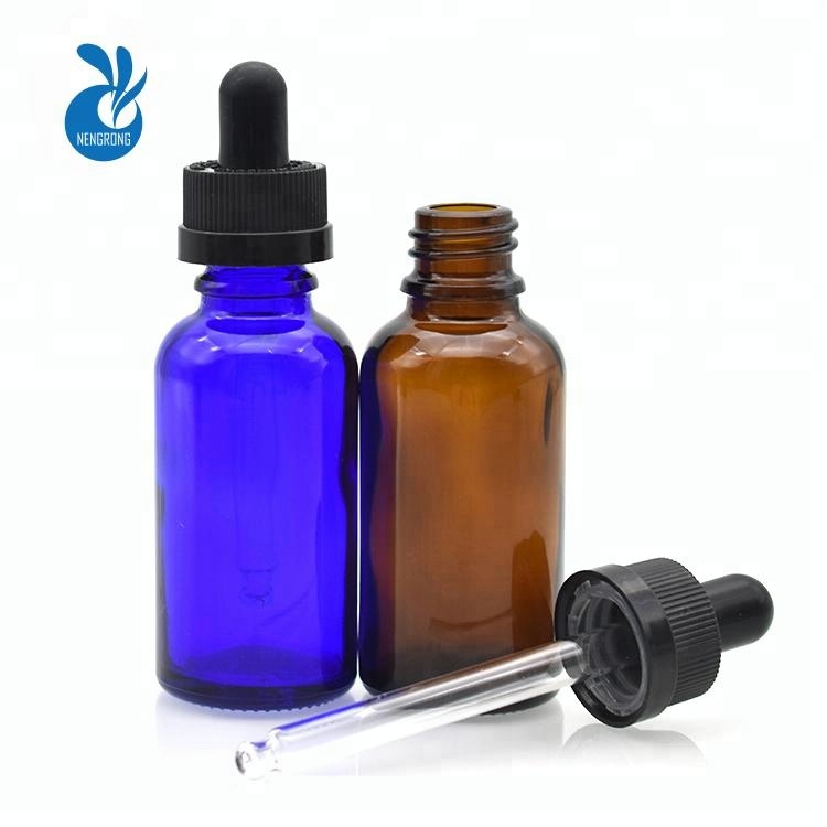 Free samples e liquid 5ml 10ml 15ml 20ml 30ml 50ml 100ml clear green blue amber glass dropper bottle with black childproof cap