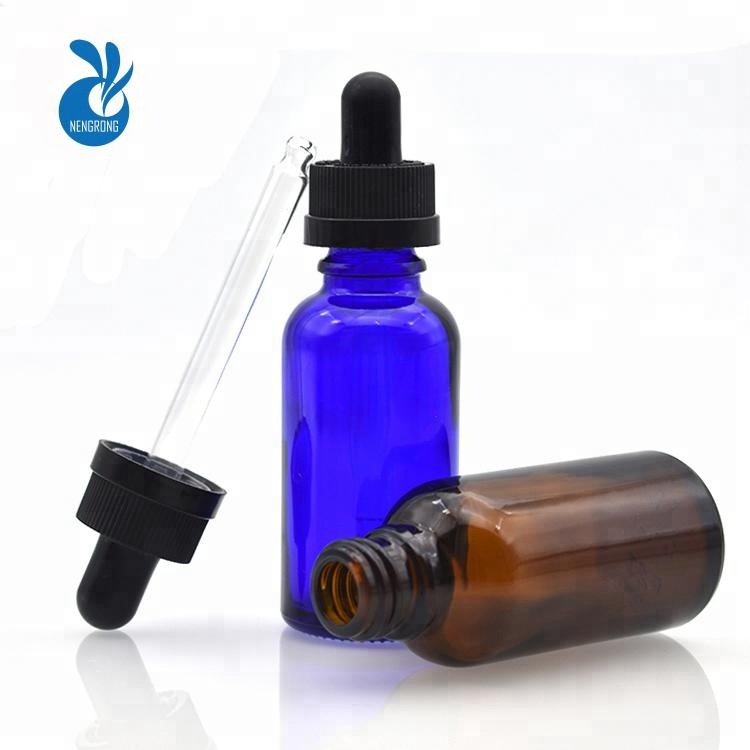 Free samples e liquid 5ml 10ml 15ml 20ml 30ml 50ml 100ml clear green blue amber glass dropper bottle with black childproof cap