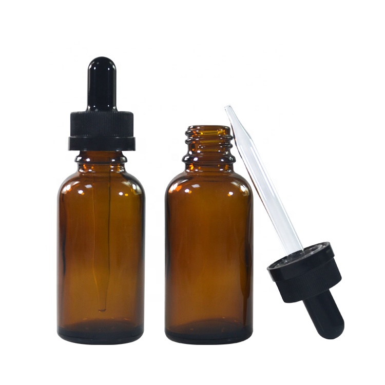 Free samples e liquid 5ml 10ml 15ml 20ml 30ml 50ml 100ml clear green blue amber glass dropper bottle with black childproof cap
