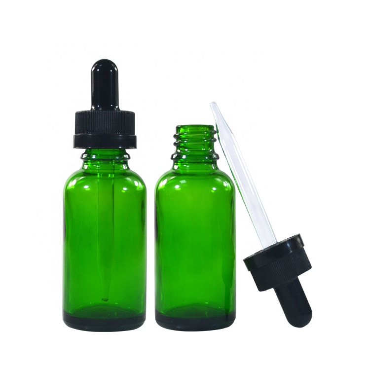 Free samples e liquid 5ml 10ml 15ml 20ml 30ml 50ml 100ml clear green blue amber glass dropper bottle with black childproof cap